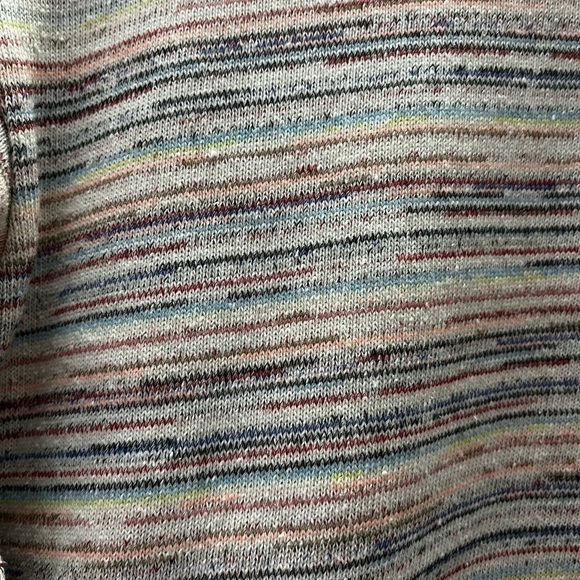 Madewell Bubble Sleeve Crop Top In Rainbow Strip Size Small - Picture 4 of 5